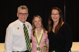 B Women - Wal Lehmann (Coach), Chantal Cerff (Players' Player & B&F) and Annie Pomeroy (Coach's Award)