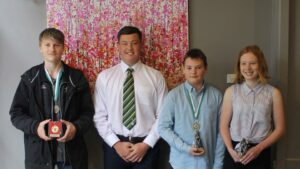 Under 13 Gold: Daniel Weichert (Best & Fairest) Byron Hoffmann (Coach) Aidan Harper (Coach's Award) & Emma Mamerow (Most Improved).