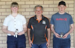 Under 16's (left to right); Brianna KIrby (Most Improved), Brian Ivkovic (Coach) & Cole Heslop (The Rock). Daniel Weichert (Best & Fairest) absent.