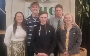 10 Year Players Carly Monaghan, Lawson Gallasch, Euan Saegenschnitter, Cole Heslop, Jess Harper